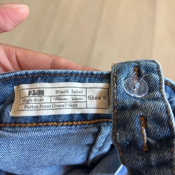 Black label high rise button front overalls skirt size s - Picture 4 of 7